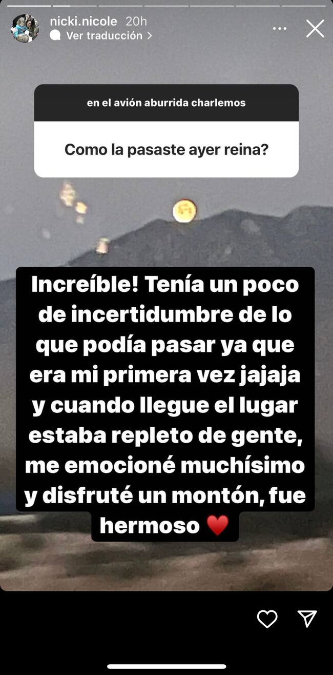 Captura Instagram @nicki.nicole