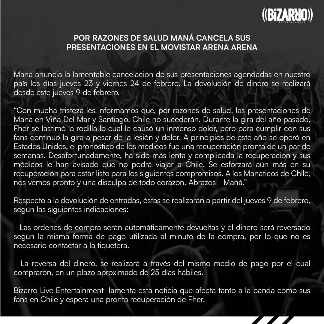 Instagram @bizarrolivecl