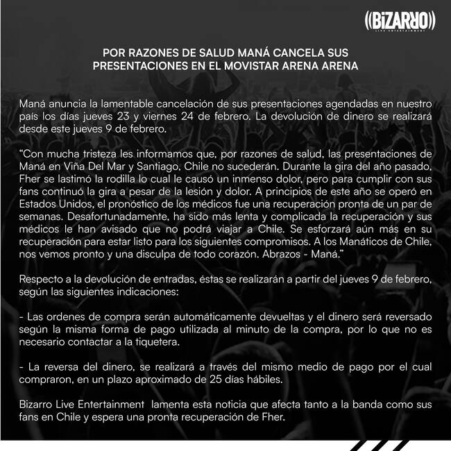 Instagram @bizarrolivecl