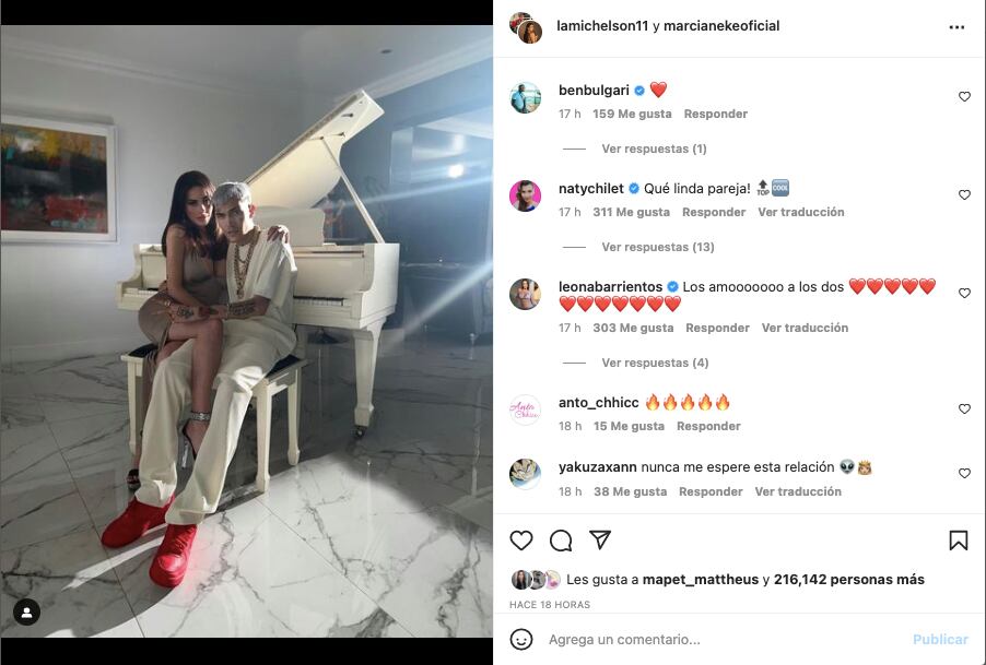 @lamichelson11 y @marcianekeoficial