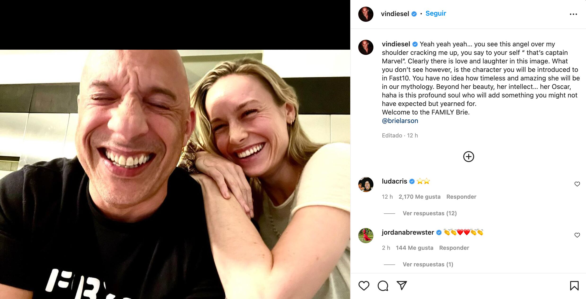 Captura Instagram @vindiesel