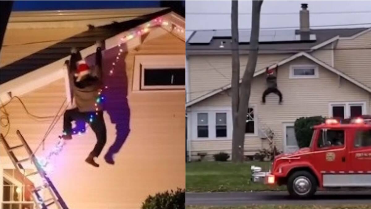 ¡Miedo! El muñeco navideño que provocó que los vecinos llamaran a bomberos