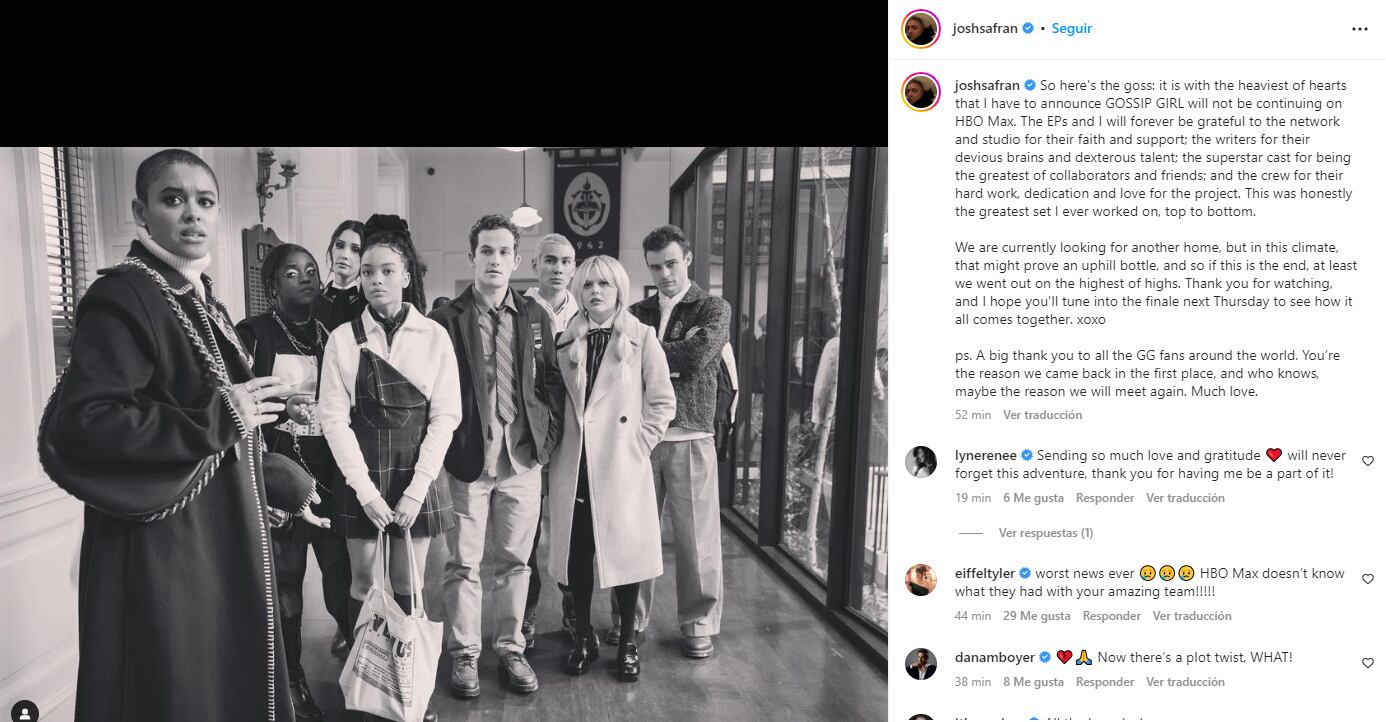 Captura Instagram @joshsafran