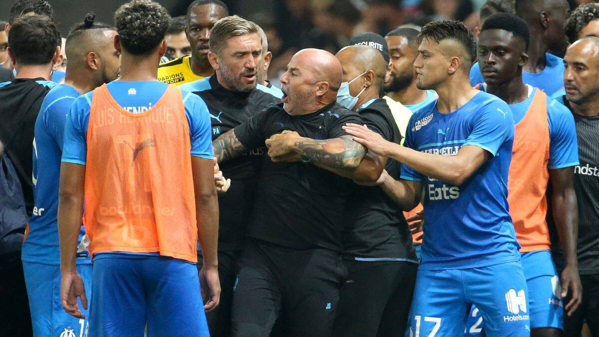 Jorge Sampaoli estalla en medio del escándalo en el partido entre Marsella y Niza