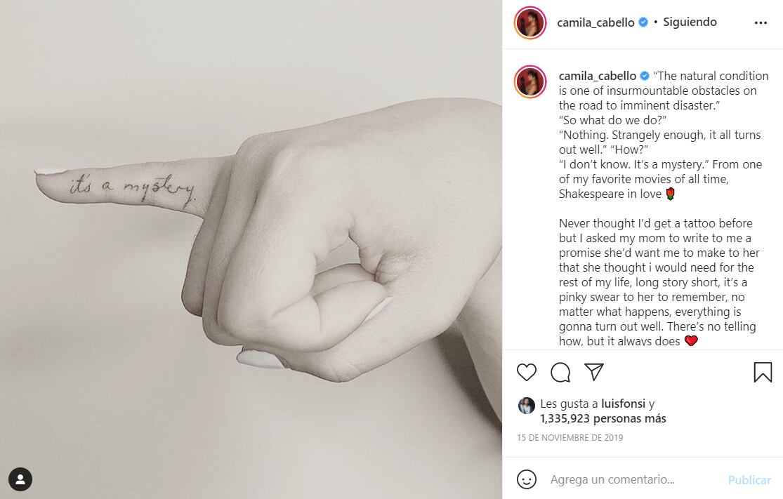 Camila Cabello Tatuajes