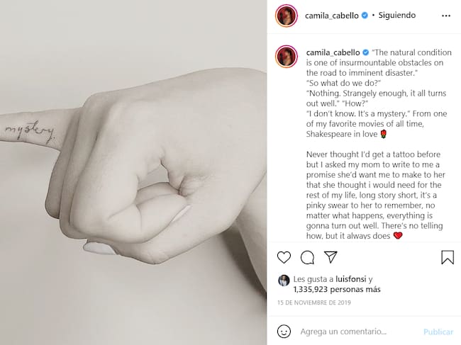 Camila Cabello Tatuajes