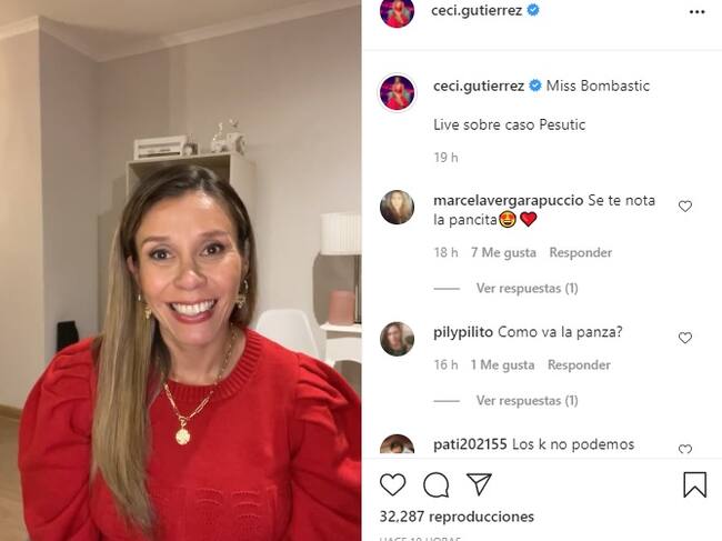 Captura Instagram Cecilia Gutiérrez
