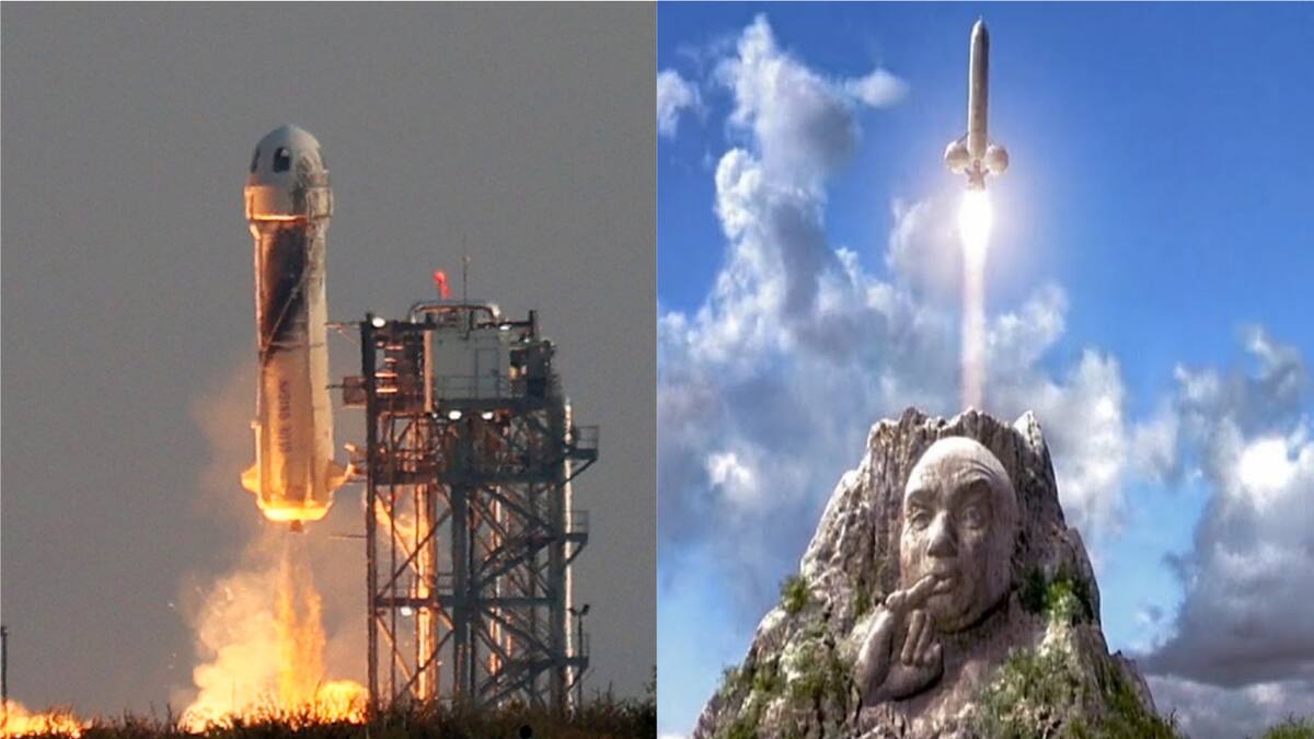 Jeff Bezos pudo viajar con éxito al espacio y en redes reaccionaron con estos memes