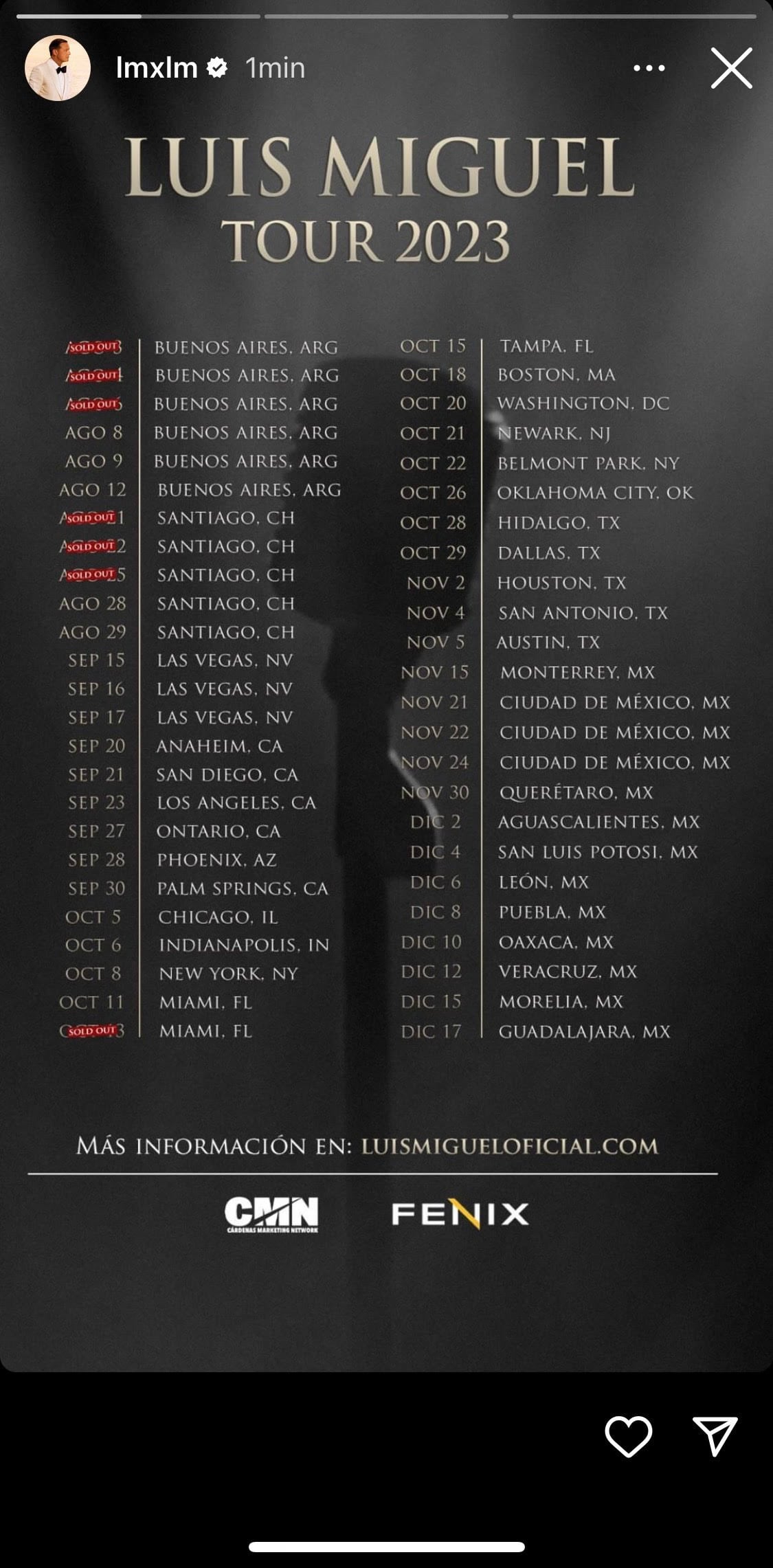 Captura Instagram @lmxlm</a>