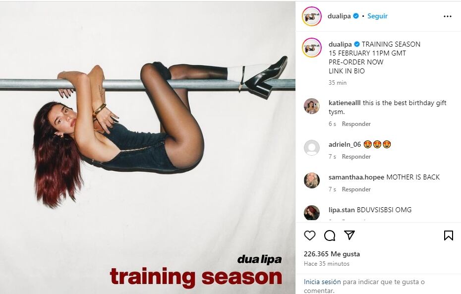 Dua Lipa Instagram