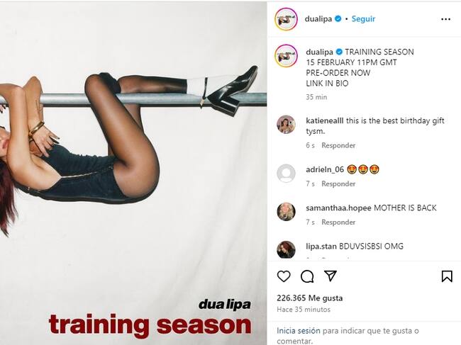 Dua Lipa Instagram