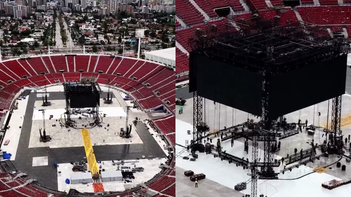 A pocos días de los shows de BTS: Así luce el montaje del escenario en el Estadio Nacional
