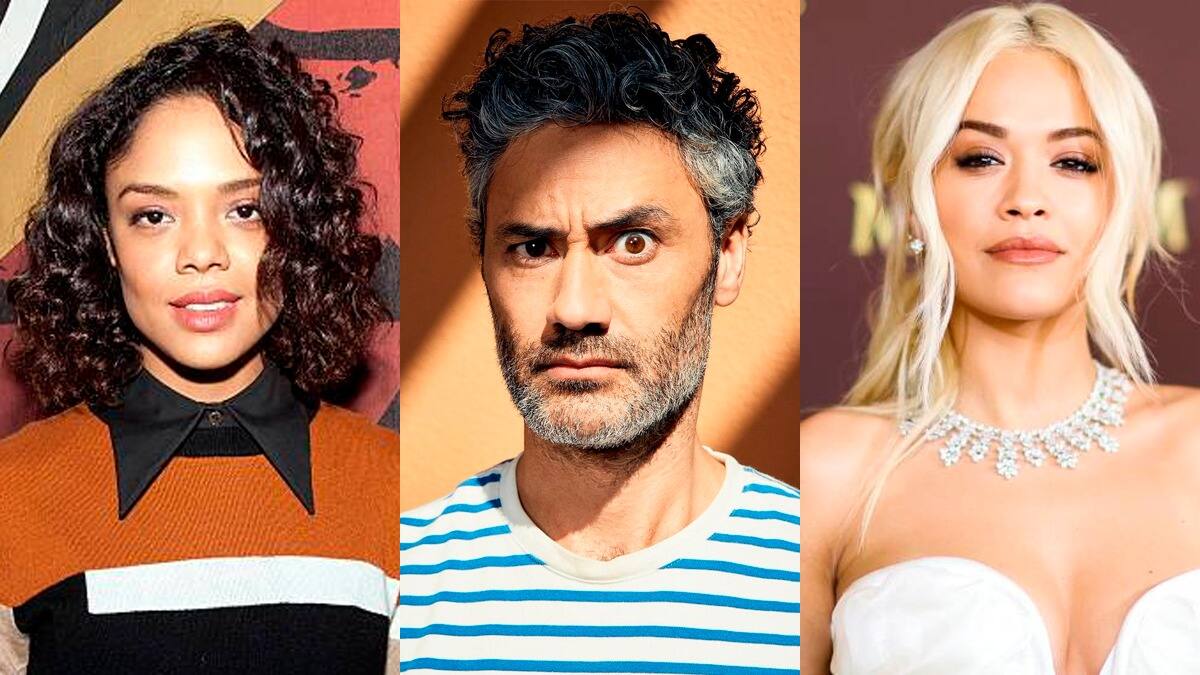 ¡Beso triple! Taika Waititi, Rita Ora y Tessa Thompson son tendencia por estas poliamorosas fotos