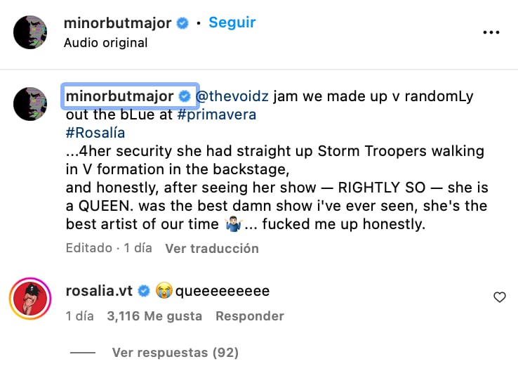 Fuente: Captura de Pantalla de @minorbutmajor