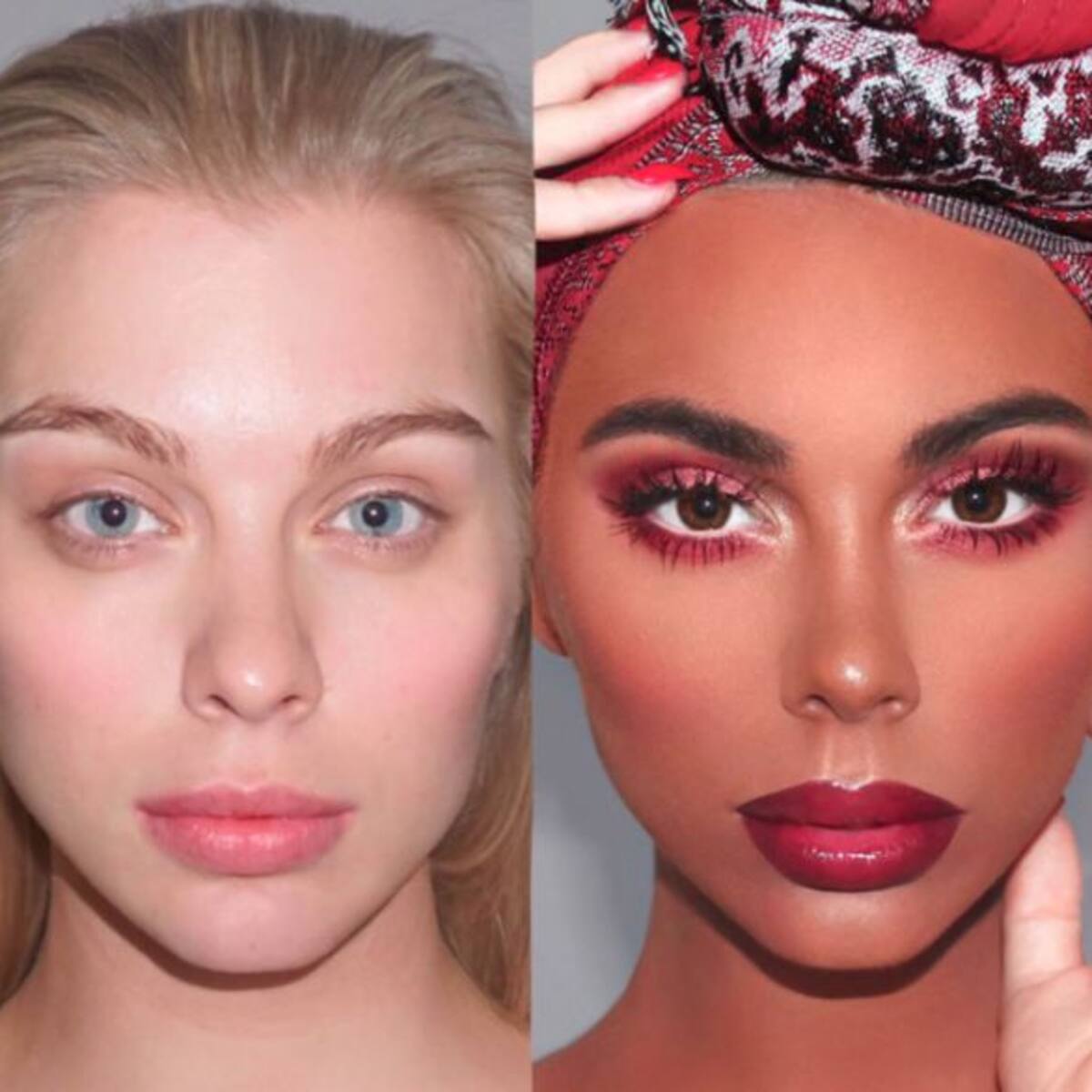 Maquillador transforma a una mujer blanca en una de raza negra y desata polémica