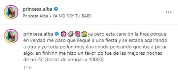 Captura Instagram @princesa.alba