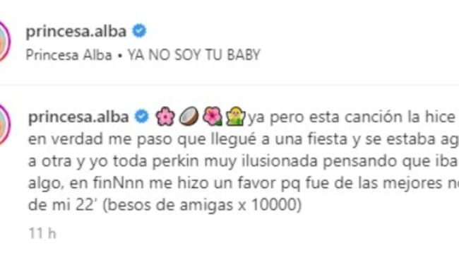 Captura Instagram @princesa.alba