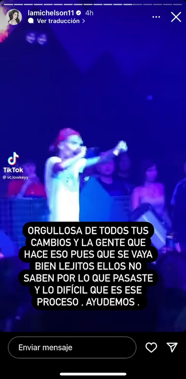 Captura Instagram @lamichelson11</a>