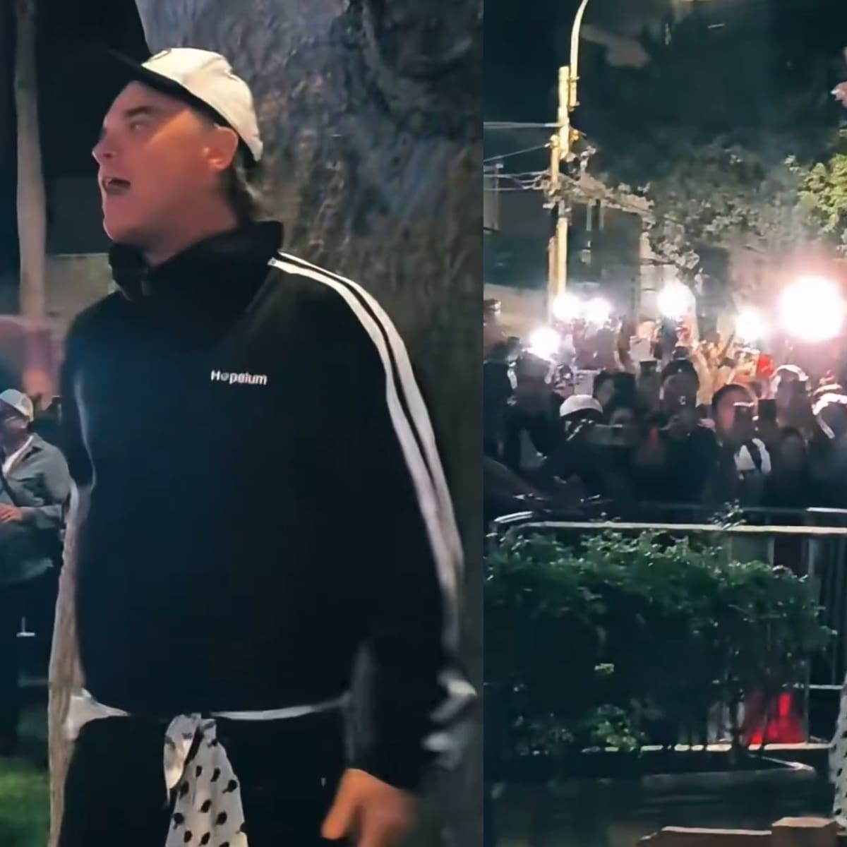 Robbie Williams no dejó a nadie con las ganas: cantó gratis en plena calle tras cancelarse su show en Perú