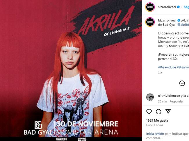 Captura @bizarrolivecl