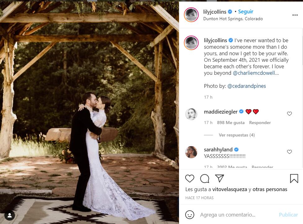 Lily Collins Matrimonio