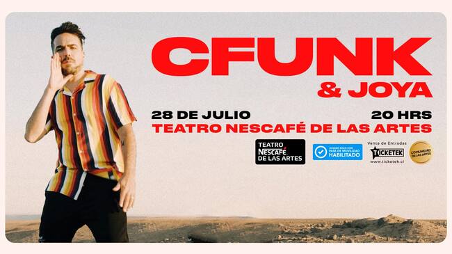 Flyer oficial del concierto en el TEatro Nescafé de las Artes