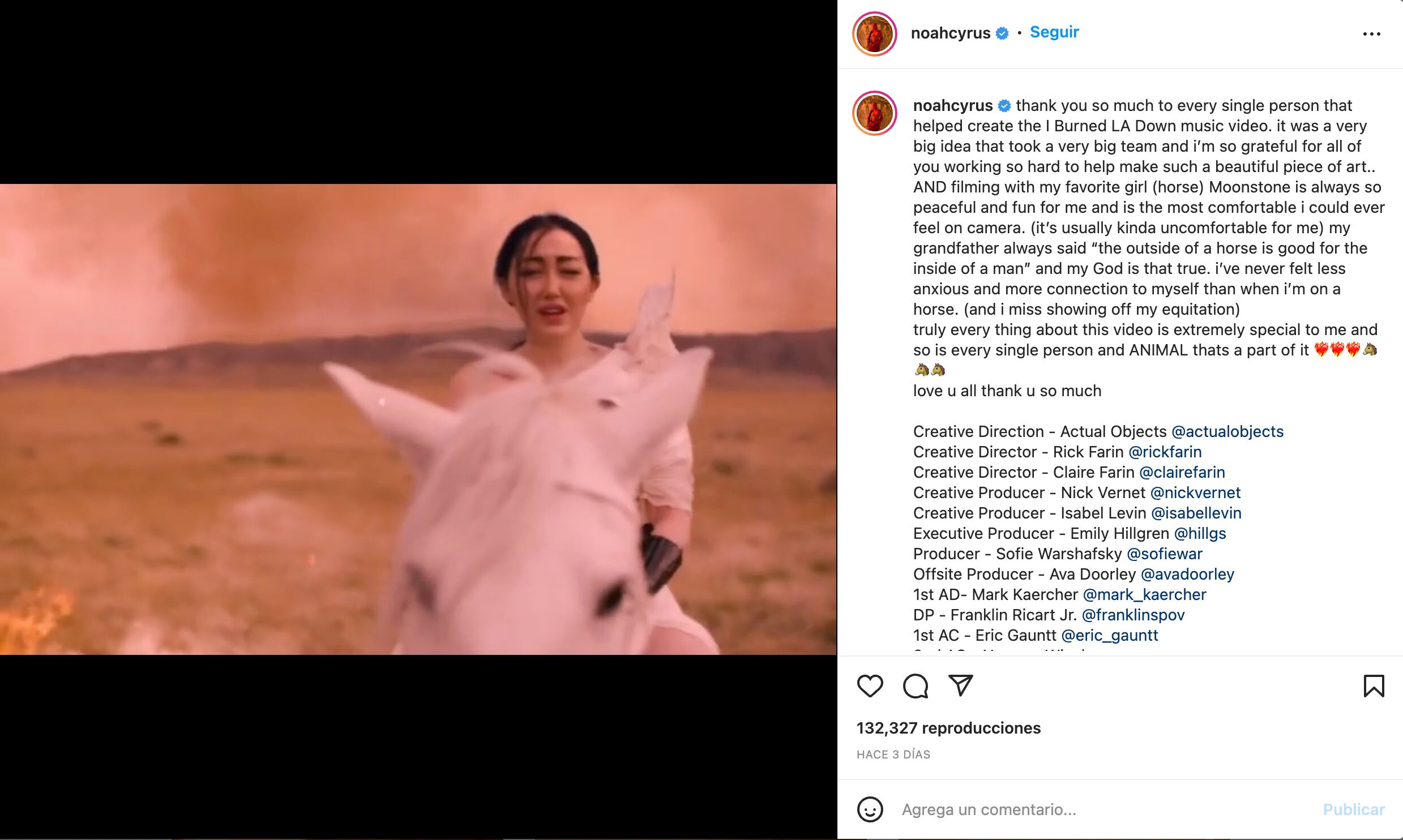 Captura Instagram @noahcyrus</a>