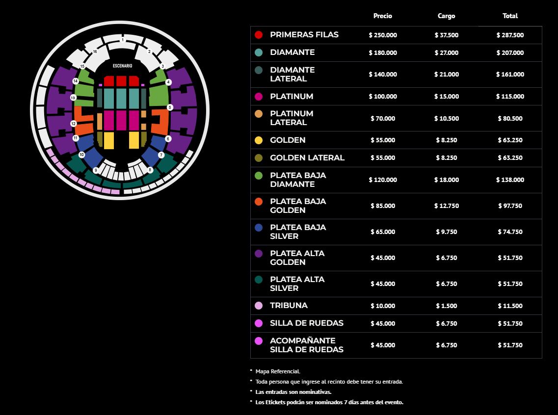 Captura página web de PuntoTicket