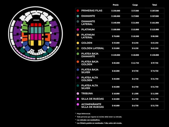 Captura página web de PuntoTicket
