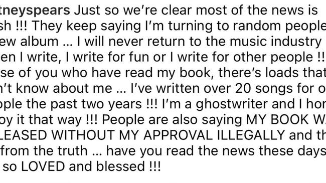 Captura @britneyspears