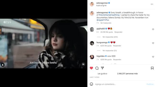 Captura @Selenagomez