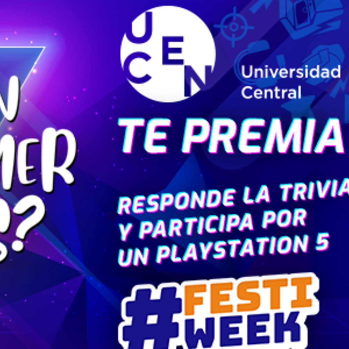 ¿Quieres ganarte una PlayStation 5? En Festiweek 2020, Universidad Central te premia con la nueva consola del momento