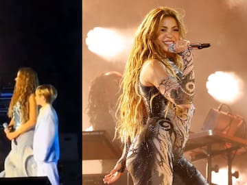 Shakira canta "Acróstico" por primera vez en vivo junto a sus hijos Milan y Sasha