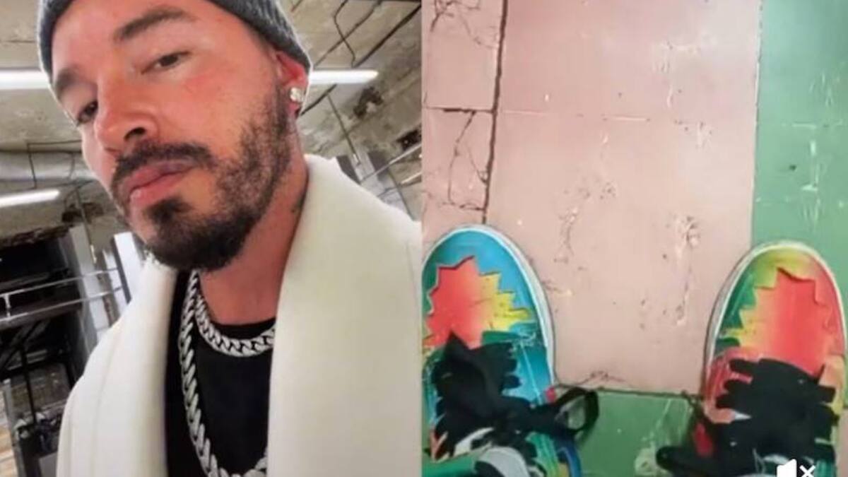 J Balvin regaló sus zapatillas a niño que lo molestaban por usar modelos pirata