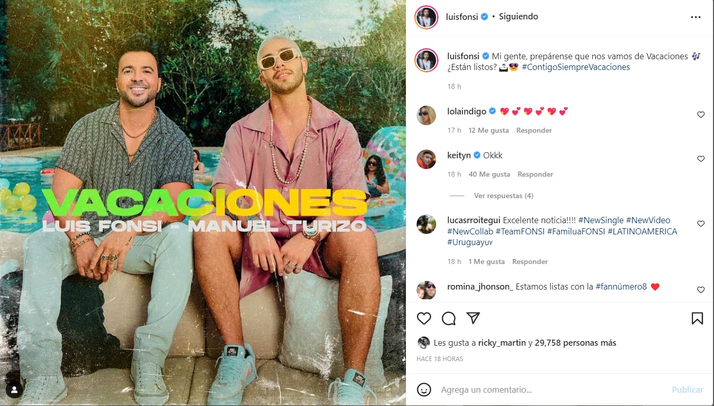 Luis Fonsi Vacaciones