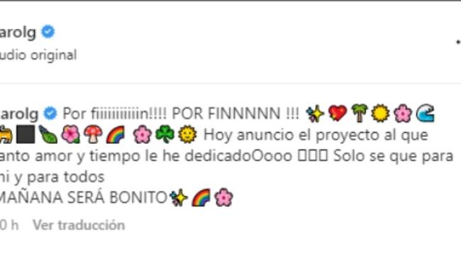 Captura Instagram @karolg