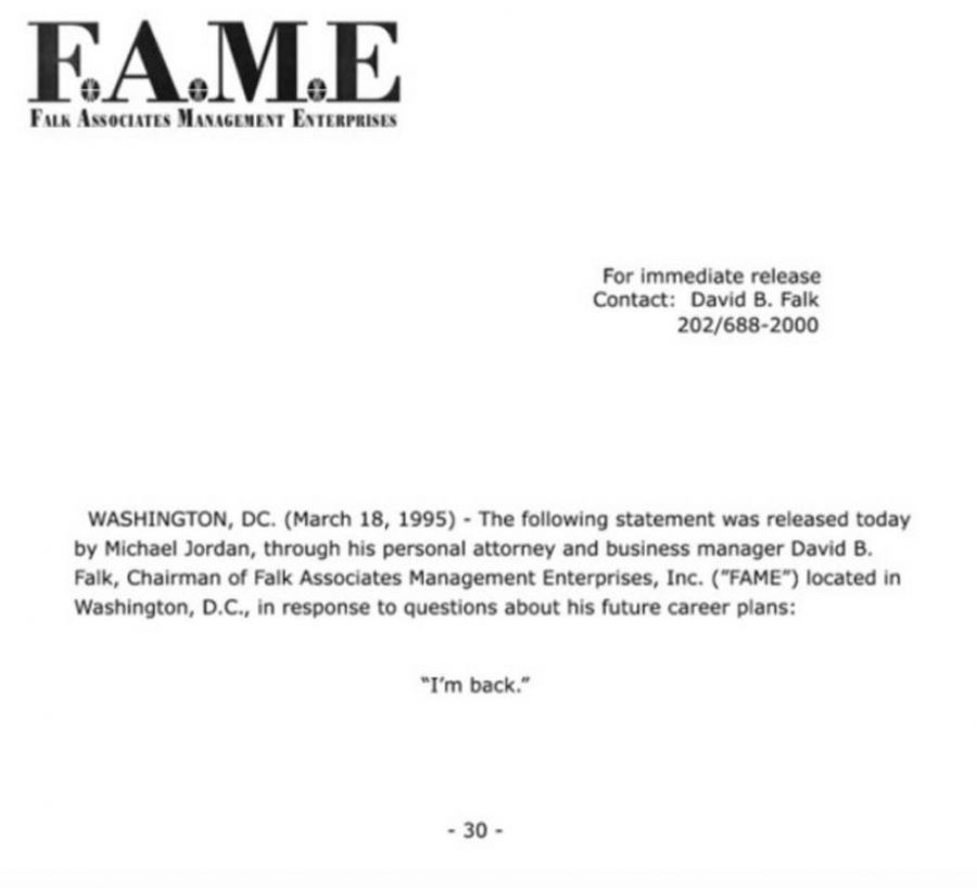 Comunicado Michael Jordan (Captura)