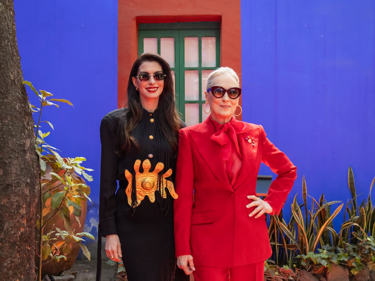 Meryl Streep y Anne Hathaway en promociones de El Diablo Viste a la Moda 2 Meryl Streep y Anne Hathaway en promociones de El Diablo Viste a la Moda 2