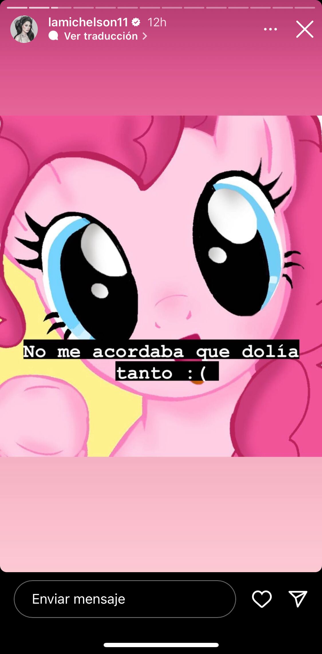 Captura Instagram @lamichelson11</a>