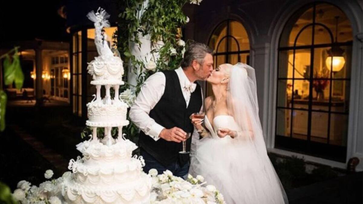 ¡Me encanta! Gwen Stefani y Blake Shelton se casaron en esta linda e íntima boda