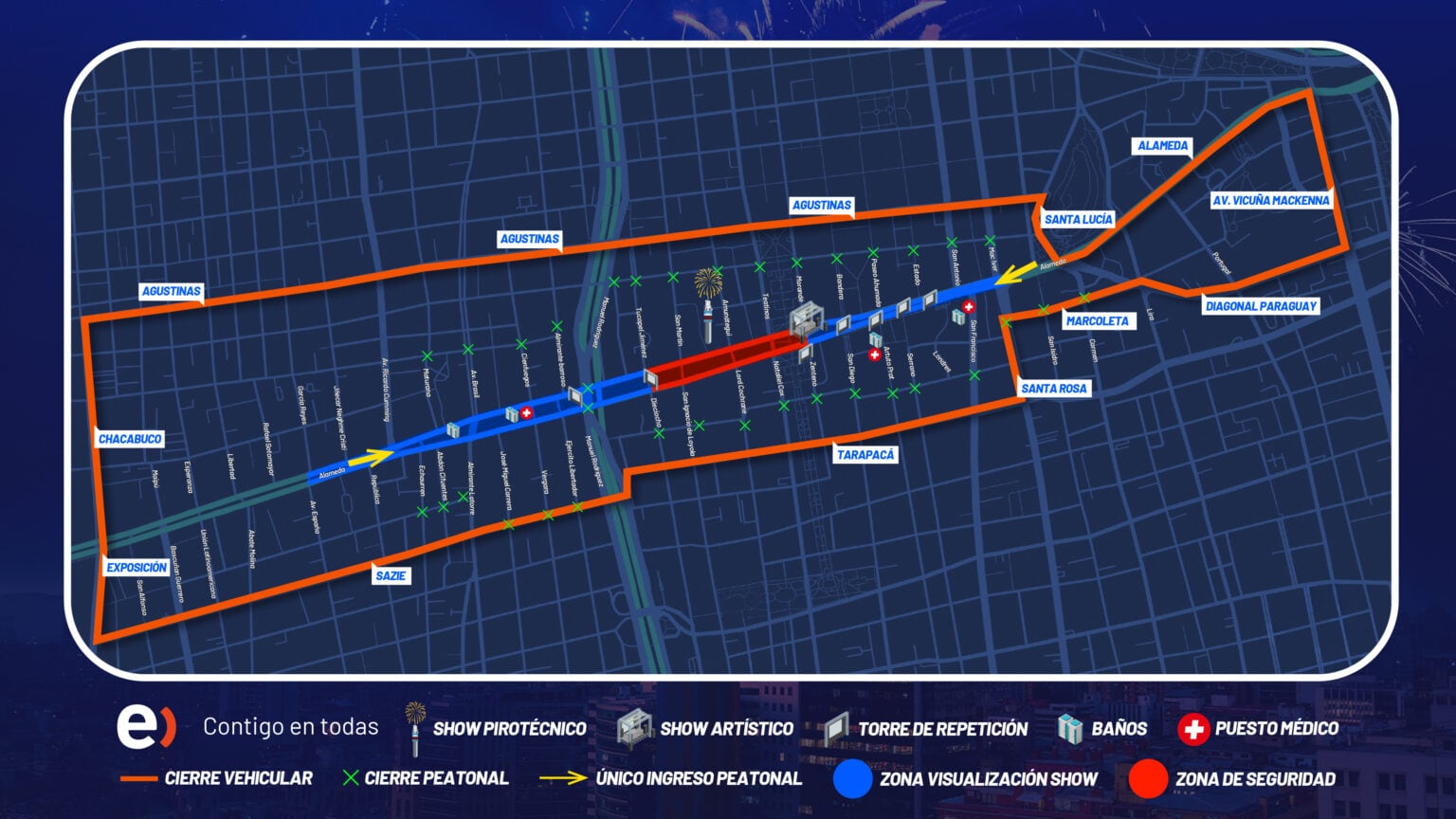 CL- Cortes y desvíos de tránsito Santiago 2025