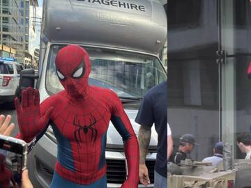 ¿Peter Parker sobre un tanque? Se filtran imágenes del set de grabación de "Spider-Man: Brand New Day"