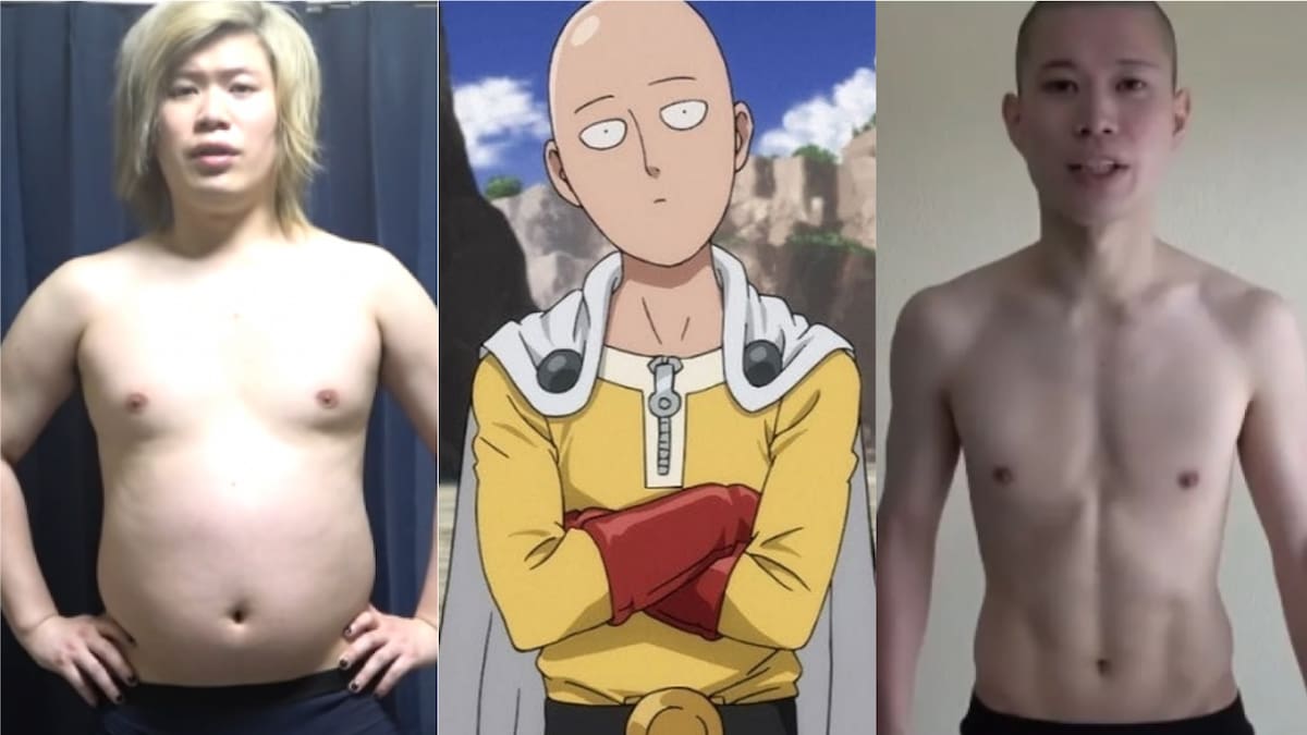 ¡Mamadísimo! Youtuber bajó 25 kilos gracias al entrenamiento de Saitama en «One Punch Man»