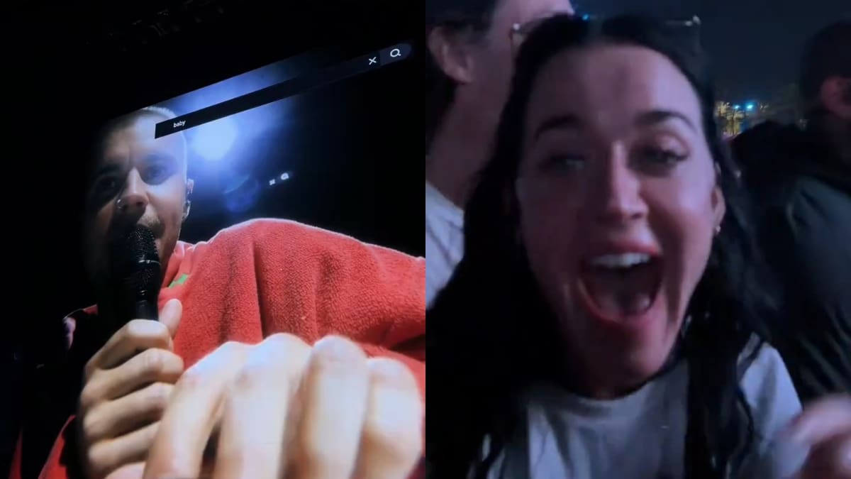 Efecto Belieber: Katy Perry no contiene su emoción al escuchar "Baby" en Coachella 2026