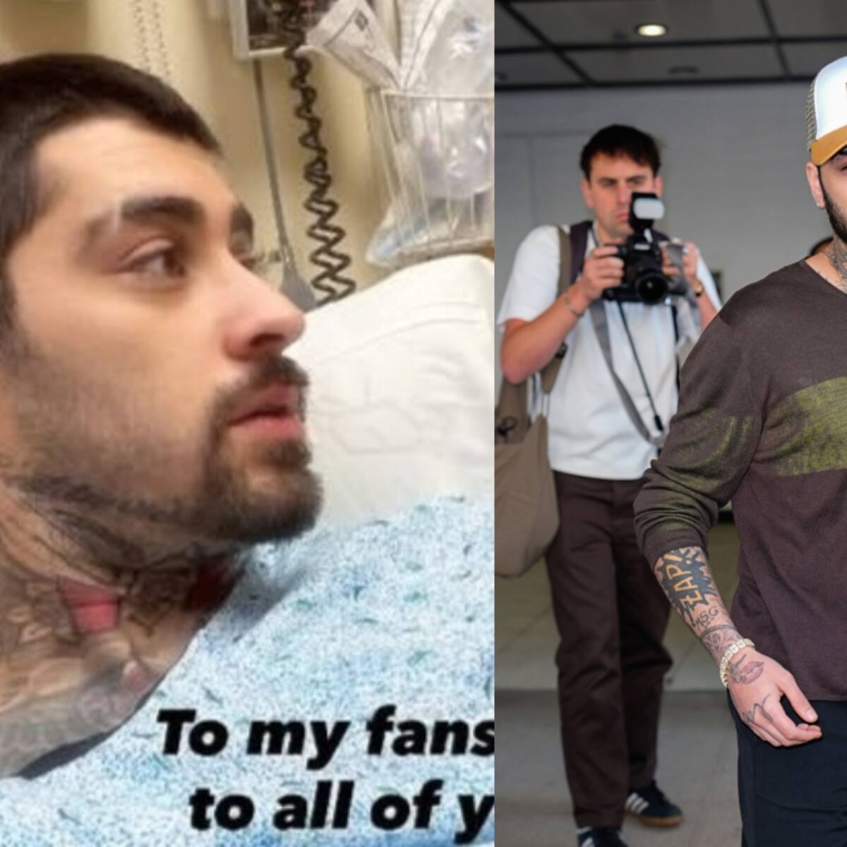 ZAYN llama la atención de su fanaticada con un emotivo mensaje desde el hospital