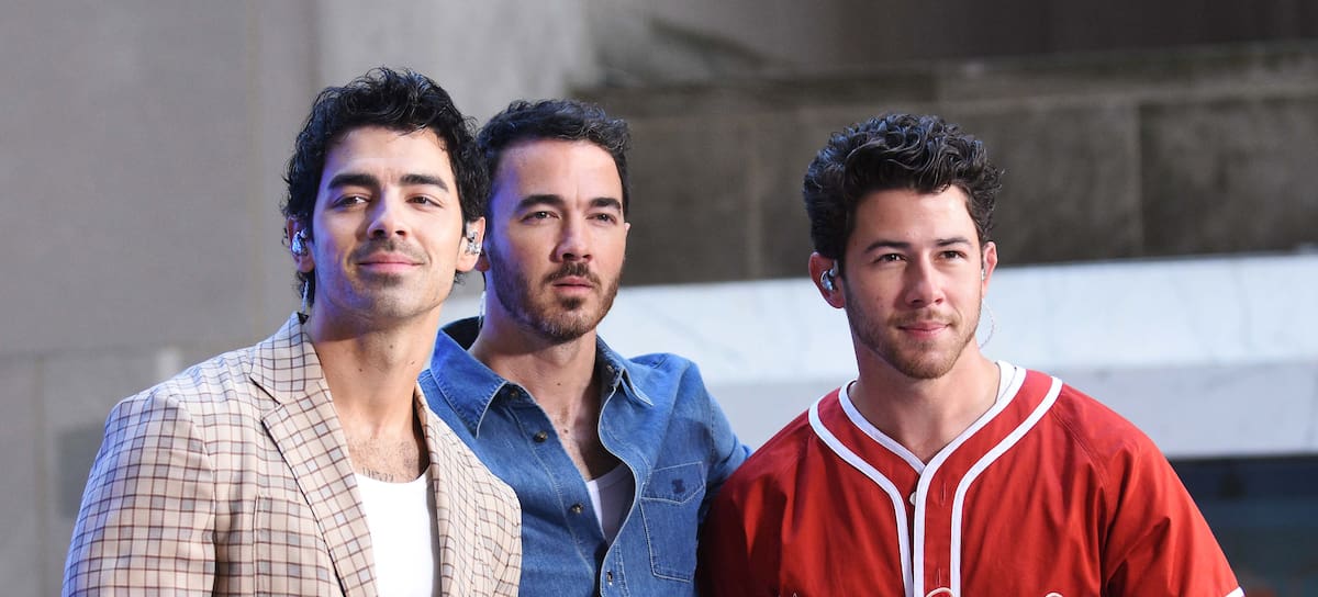 NEW YORK, NY - AUGUST 8: Joe Jonas, Kevin Jonas and Nick Jonas of Jonas Brothers perform on NBC's Today on August 8, 2025 in New York City. (Photo by Patricia Schlein/Star Max/GC Images)