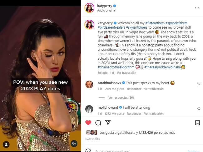 Captura @katyperry