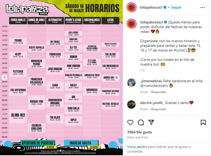 Captura @lollapaloozacl