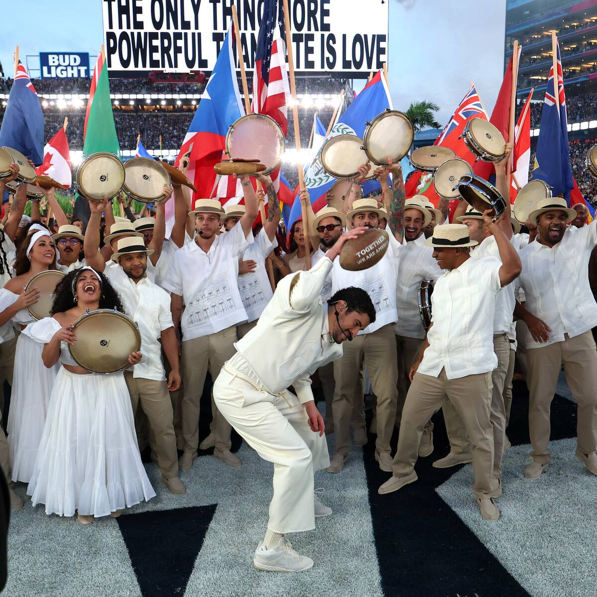 Así fue la presencia de Chile durante la presentación de Bad Bunny en el Super Bowl 2026