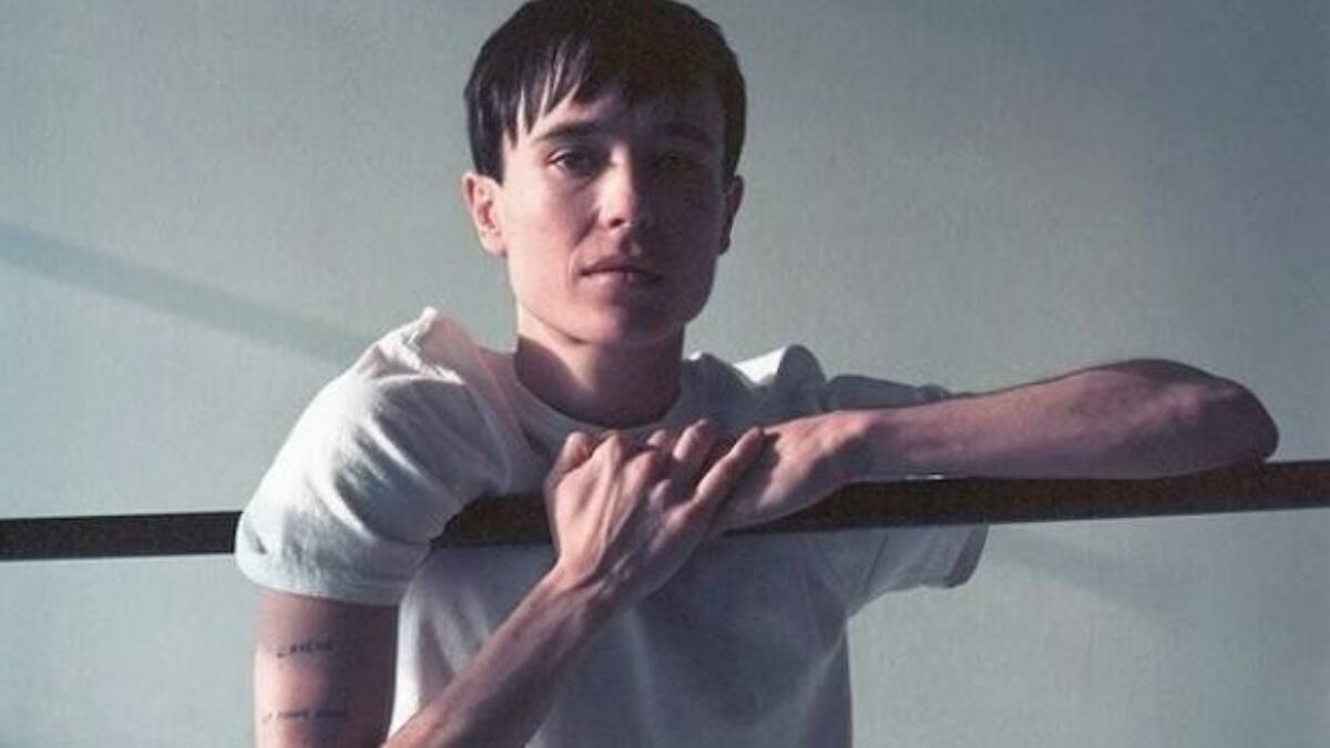 Elliot Page encanta y sorprende a sus seguidores con foto sin polera